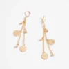 Aretes colgantes moneda