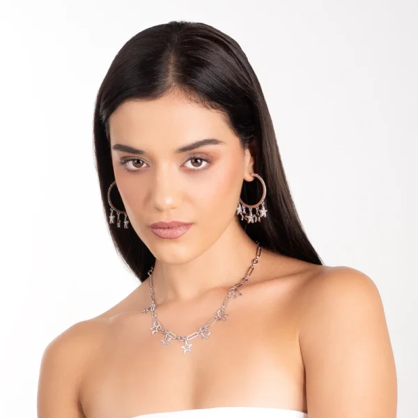 Argollas dijes de estrellas